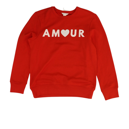Red Solid Sweatshirt Pullover