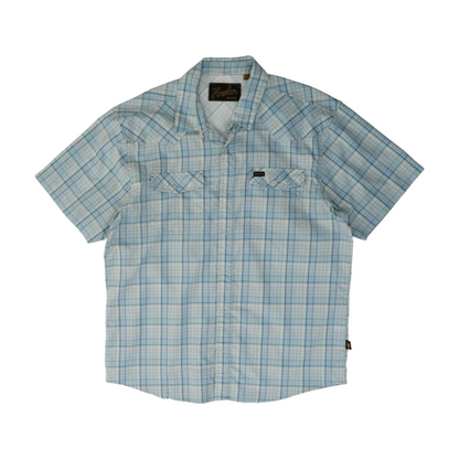 Blue Plaid Short Sleeve Button Down