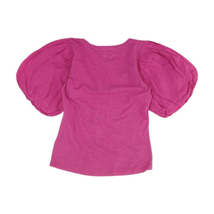 Pink Solid V Neck T-Shirt