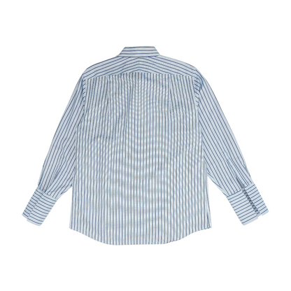 Blue Striped Long Sleeve Button Down