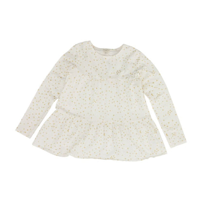 Beige Graphic Long Sleeve Blouse