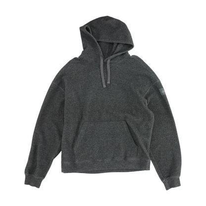 Gray Solid Hoodie Pullover