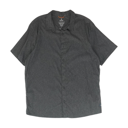 Black Striped Short Sleeve Button Down