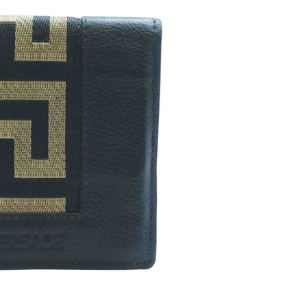 Black Greca Wallet with Money Clip