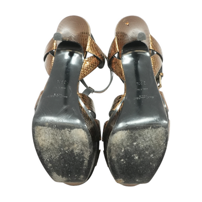 Kanyon Bronze Tribute Metallic Platform Snakeskin Sandal