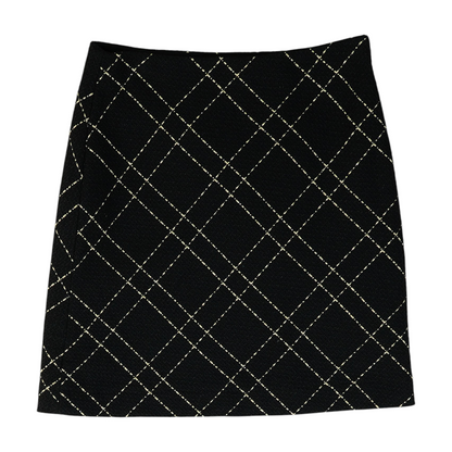 Black Plaid Mini Skirt