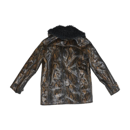 Brown Animal Print Topcoat