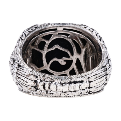 Sterling Silver Onyx Statement Ring