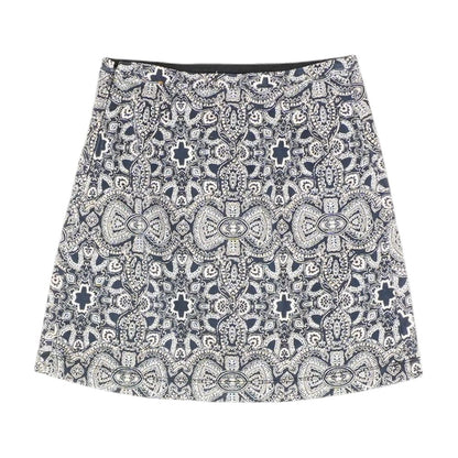 Navy Graphic Mini Skirt