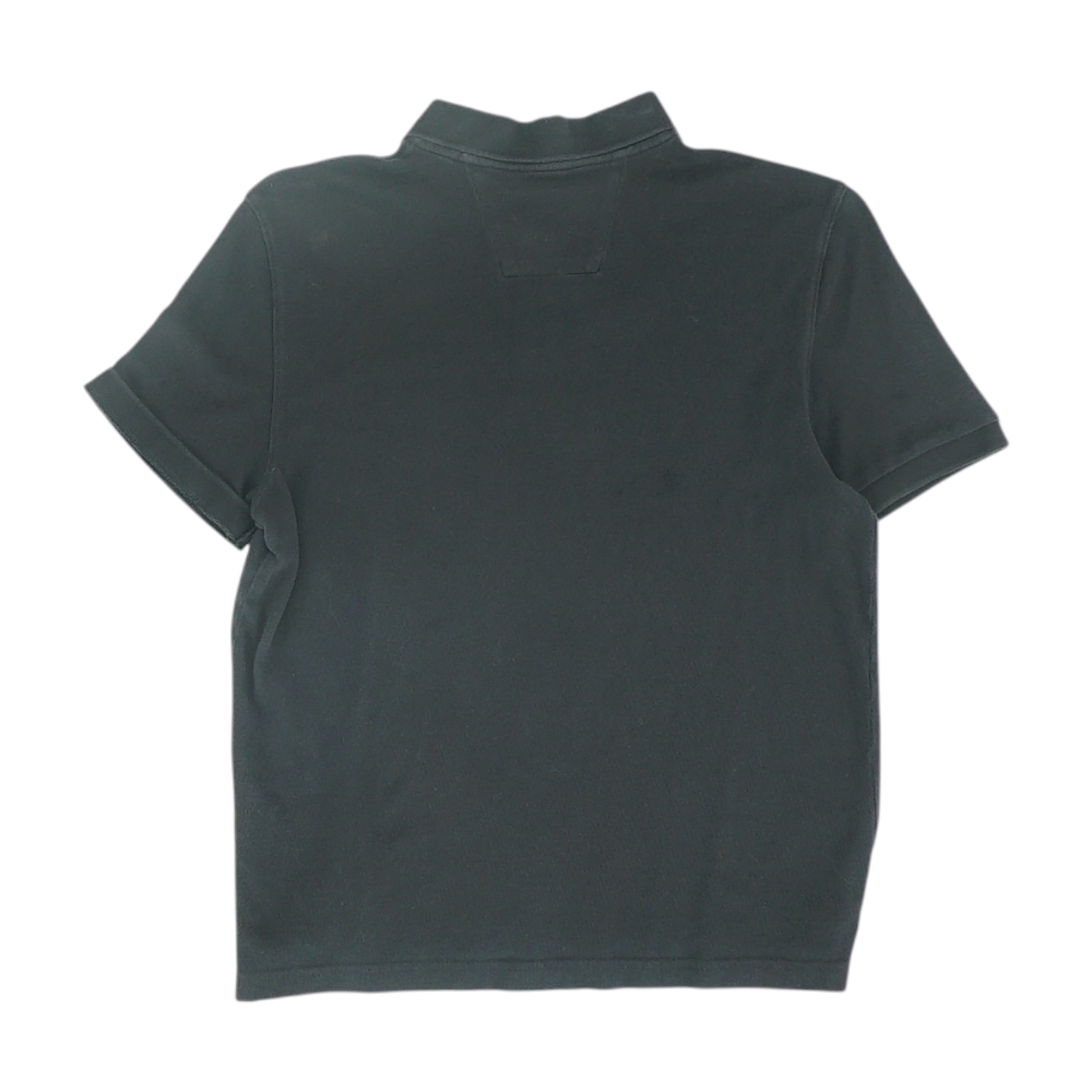 Black Solid Short Sleeve Polo