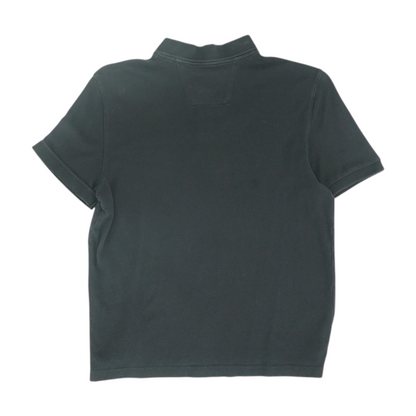 Black Solid Short Sleeve Polo