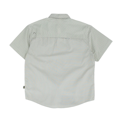 Green Plaid Short Sleeve Button Down