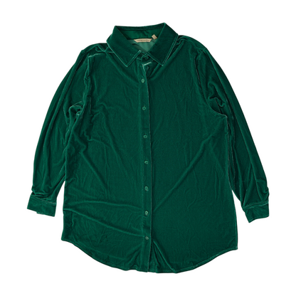 Green Button Down