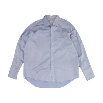Vintage Blue Chevron Long Sleeve Button Down