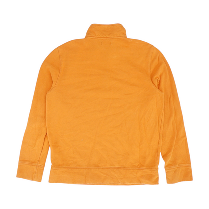 Orange Solid 1/4 Zip Pullover