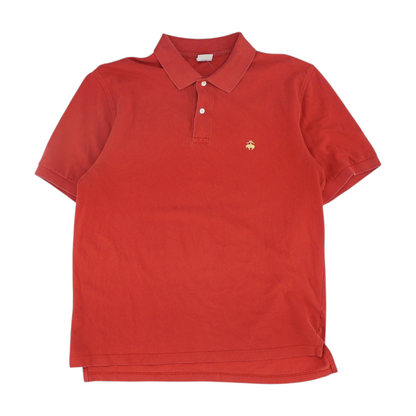 Red Solid Short Sleeve Polo