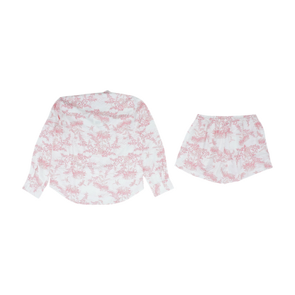 Pink Floral Pajama Set