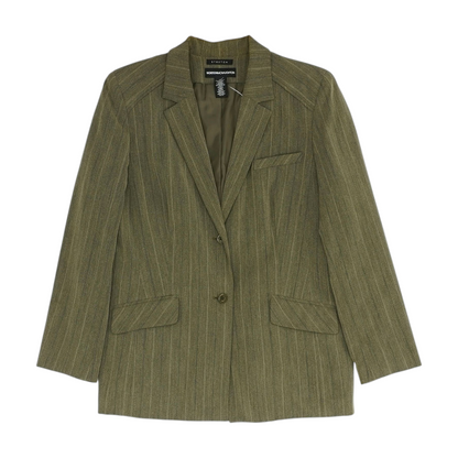 Green Striped Blazer