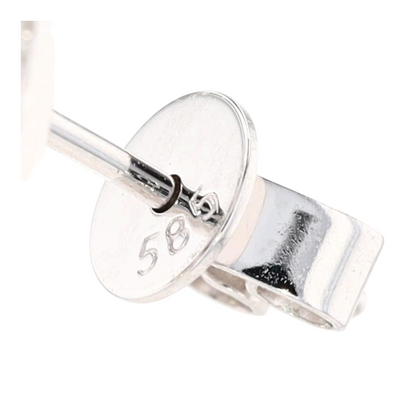 9/10 ctw 14K White Gold Sapphire Stud Earrings