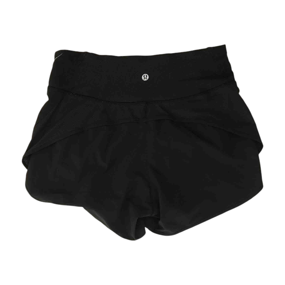 Black Solid Active Shorts