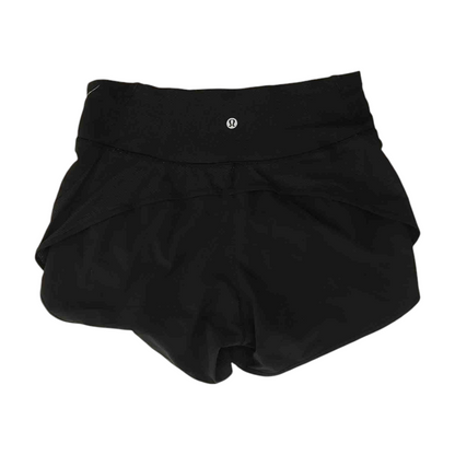 Black Solid Active Shorts