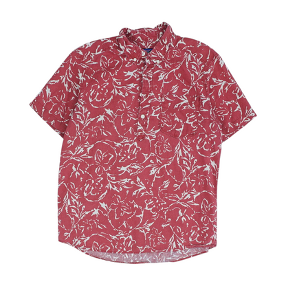 Red Abstract Short Sleeve Polo