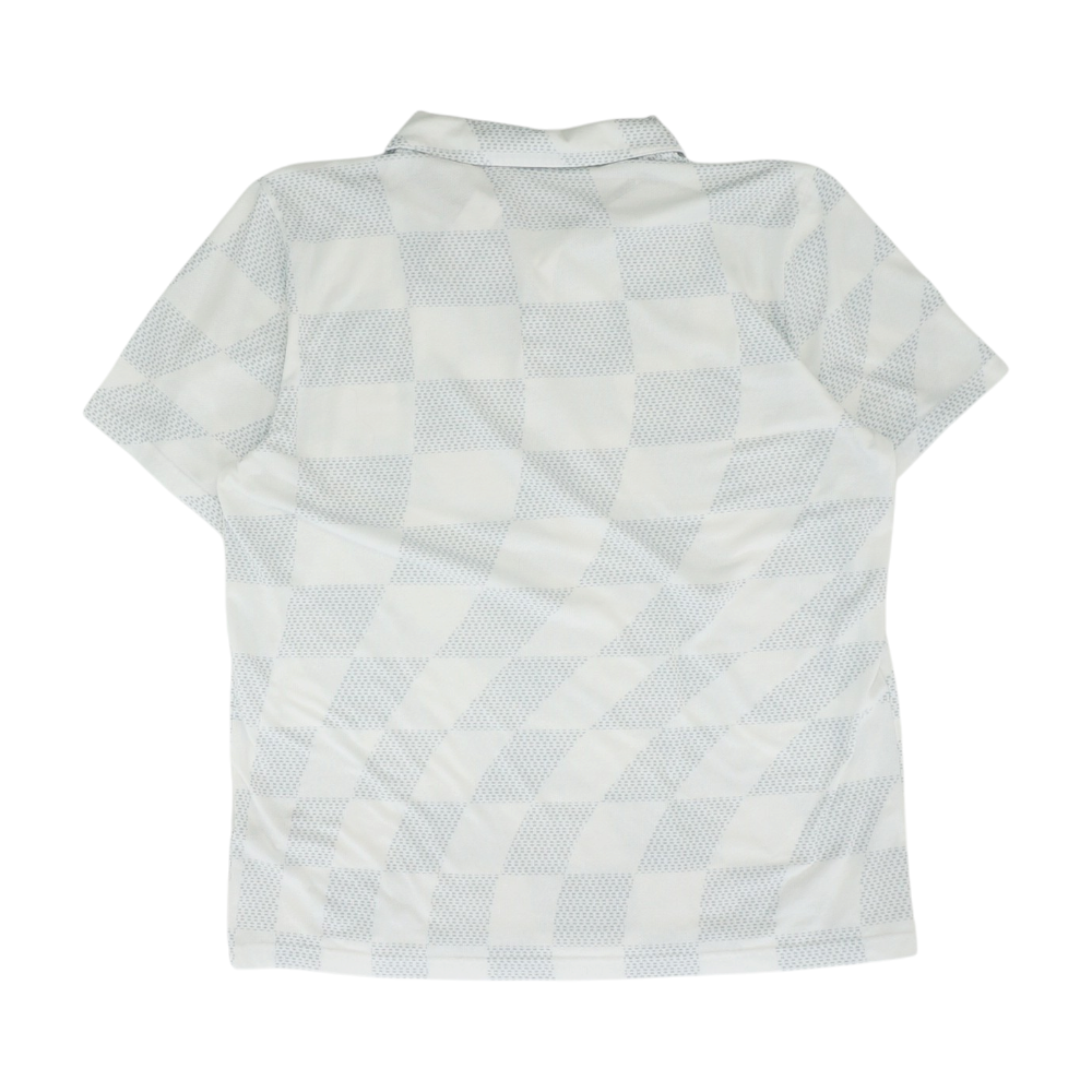 White Check Short Sleeve Polo