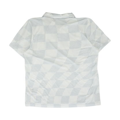 White Check Short Sleeve Polo