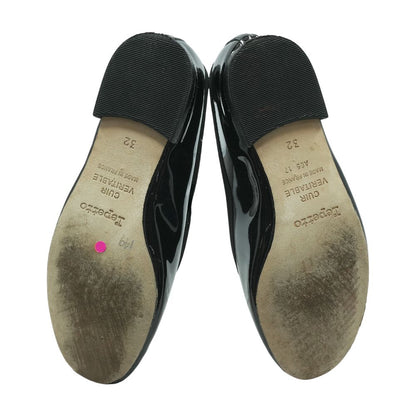 Black Leather Flats