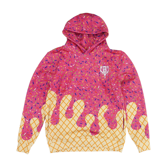 Pink Graphic Hoodie Pullover