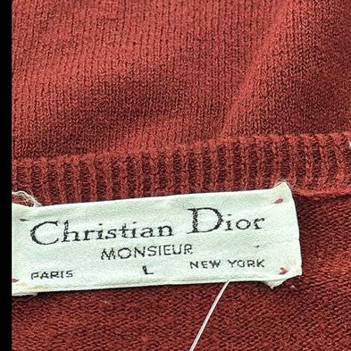Vintage Red Solid Pullover Sweater
