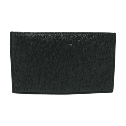 Black Grain De Poudre Card Holder