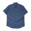 Navy Solid Short Sleeve Button Down