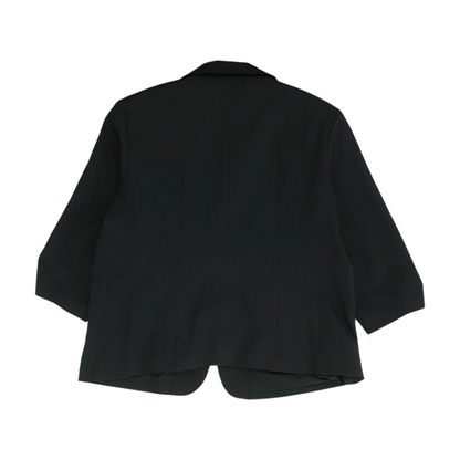 Black Plus Size Solid Blazer