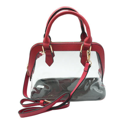 Red Transparent Stadium Handbag