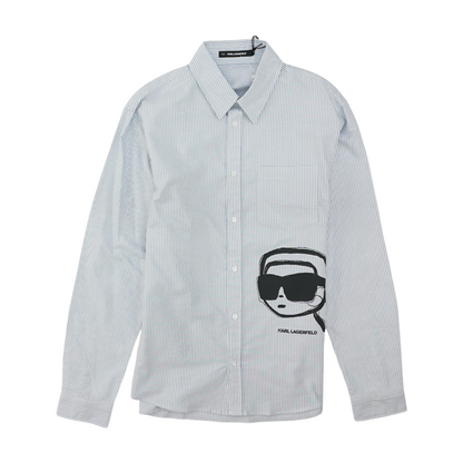 Blue Striped Long Sleeve Button Down