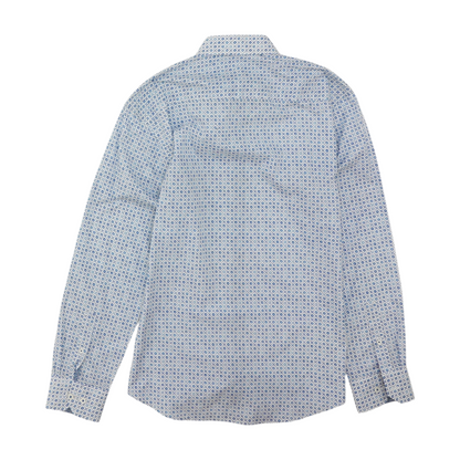 Blue Print Long Sleeve Button Down
