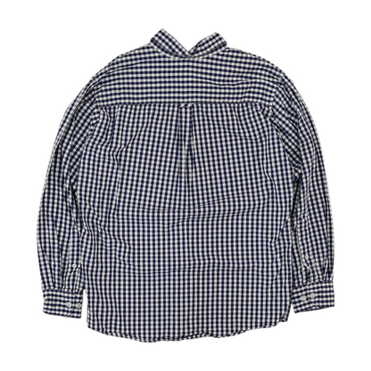 Navy Check Long Sleeve Button Down