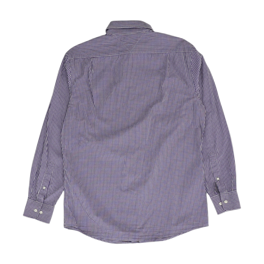 Purple Check Long Sleeve Button Down
