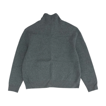 Gray Solid Cardigan Sweater