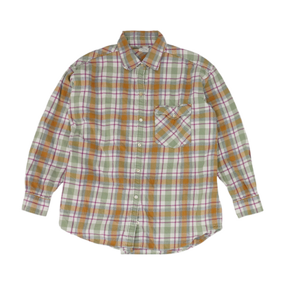 Green Plaid Flannel Button Down
