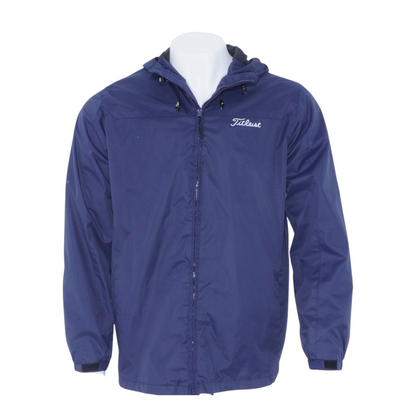 Navy Solid Rain Jacket
