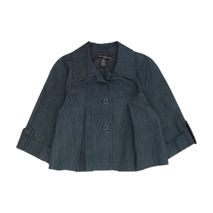 Navy Petite Solid Jacket