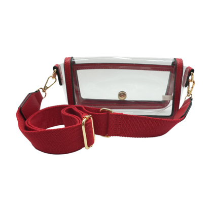 Red Transparent Stadium Bag