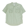 Green Solid Outdoor Button Down