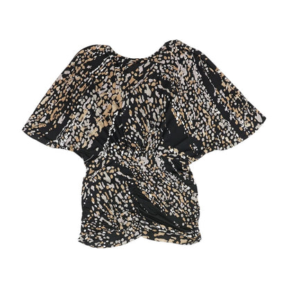 Multi Graphic Short Sleeve Blouse