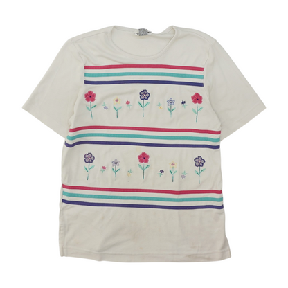 Vintage White Floral T-Shirt