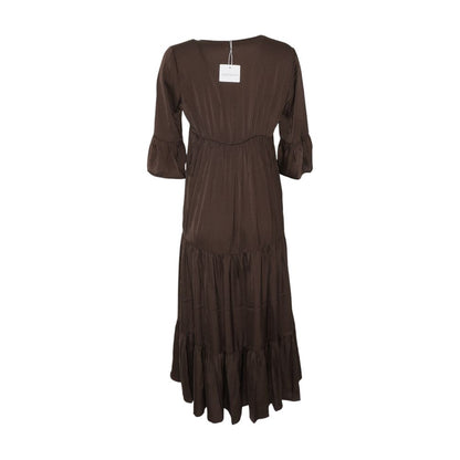 Brown Maternity Midi Dress