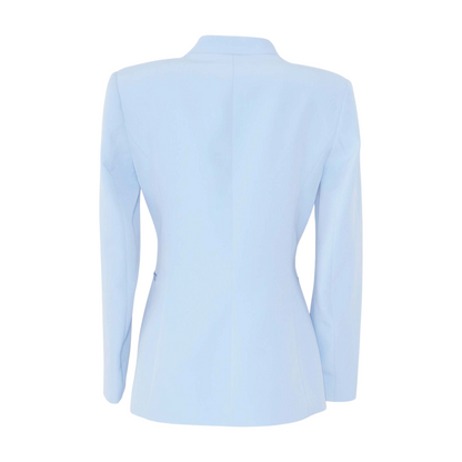 Blue Solid Blazer