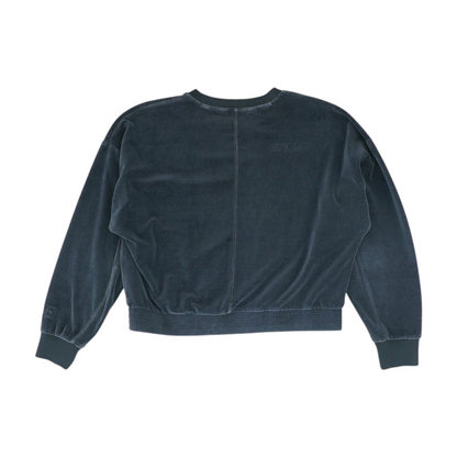 Black Solid Sweatshirt Pullover